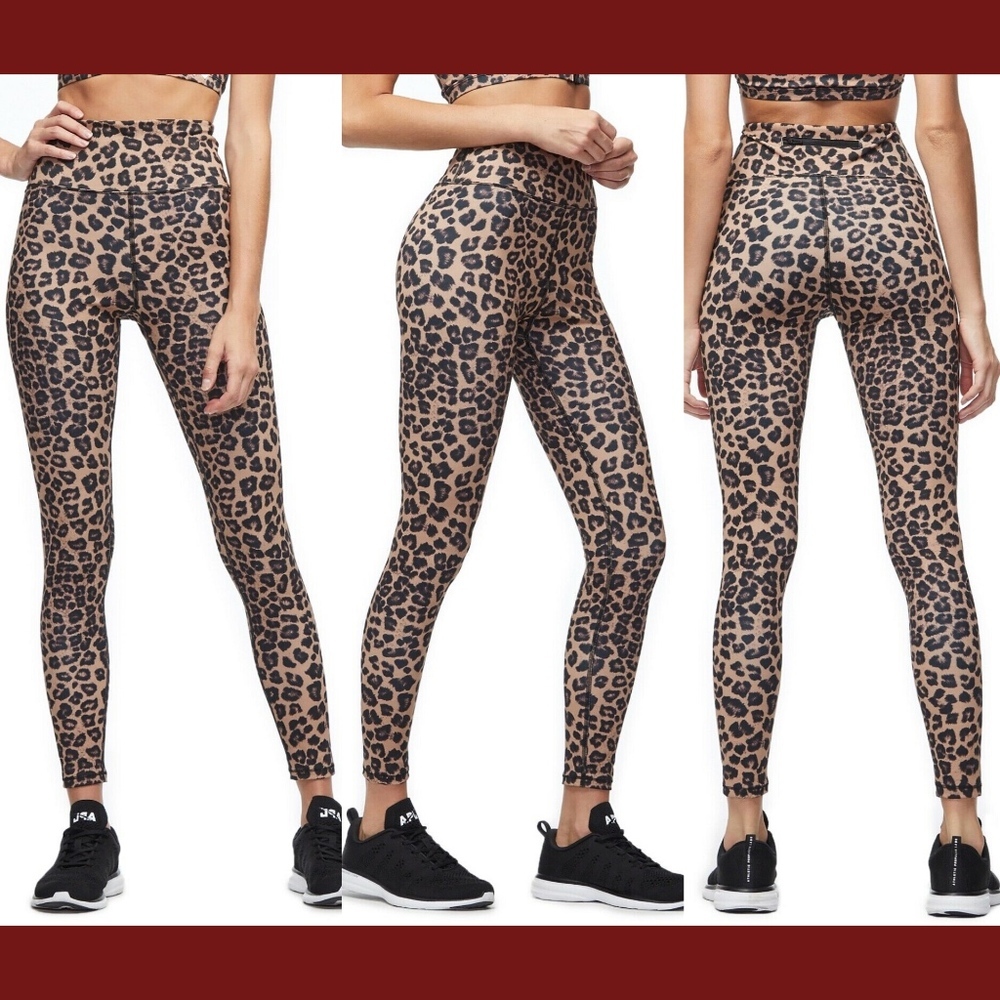 NEW $109 Good‎ American Cheetah Core Strength High Waist Leggings [SZ 4 GA ]